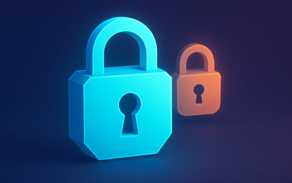A padlock and a second key — one password is one layer, two-step is the second