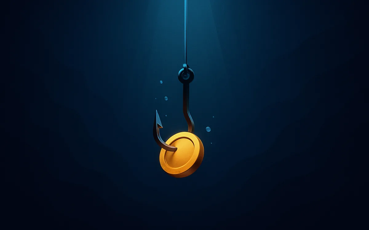 A hook baited with a coin — every generator page is the same mechanism